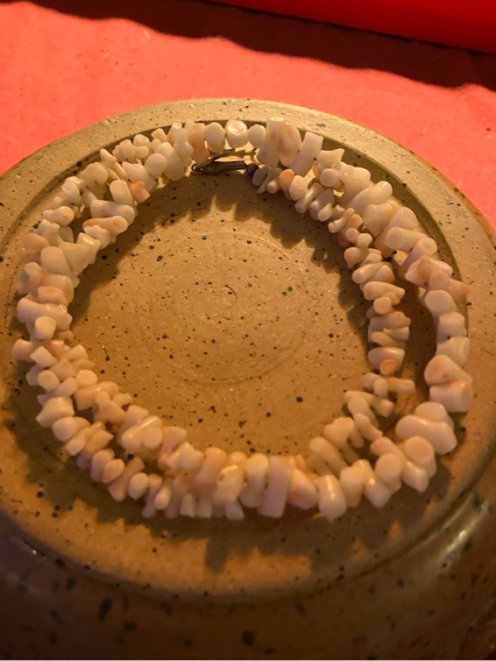 Angel Skin Coral Necklace- Rare